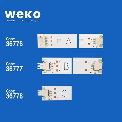 WKSET-5977 36776X8 36777X8 36778X8 DIRECT 3.0_70INCH_A/B/C 24 ADET LED BAR alternatif görünüm