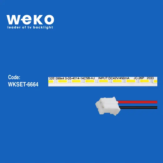 WKSET-6664 JS-LB-S-JP32E9/E8-145A20A 70 LEDLİ 40 CM 3V 1 ADET LED BAR (70LED) alternatif görünüm