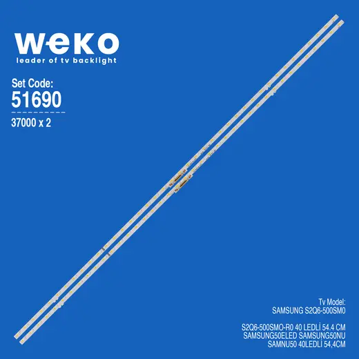 WKSET-6690 37000X2 S2Q6-500SM0-R0 2 ADET LED BAR TWO COLOR (İKİ RENK) (40LED)