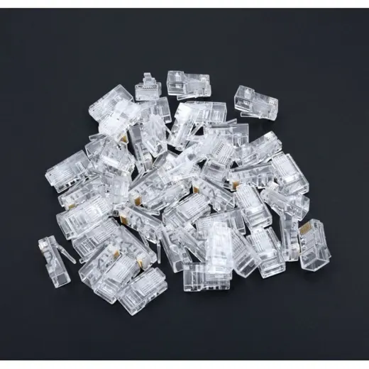 100 ADET EZ PLUG AÇIK UÇLU CAT 6 RJ45 NETWORK KONNEKTÖR CAT6 UTP görseli 7