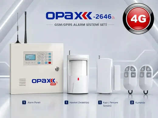 OPAX-2646-4G Kablolu ve Kablosuz GPRS/GSM/4G Alarm Paneli görseli 3