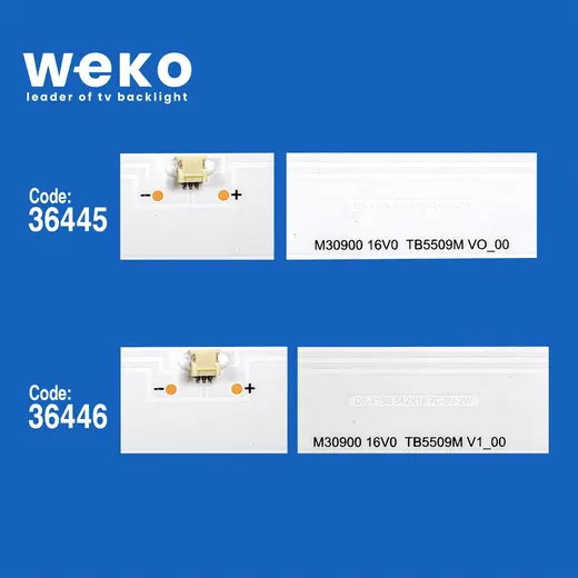 WKSET-5425 36445X8 36446X8 TB5509M V0_00 16 ADET LED BAR alternatif görünüm