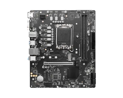 MSI PRO H610M-E DDR4 1700P DDR4 SES GLAN HDMI/VGA SATA3 USB3.2 mATX alternatif görünüm