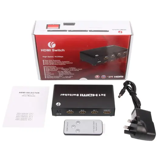 Vcom DD433 3-1 Port 1.4V 3D Metal Hdmi Switch alternatif görünüm