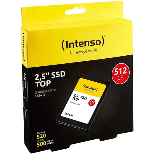 Intenso 512GB 3812450 Top 520MB--500MB-s 2.5" Sata 3 Ssd alternatif görünüm