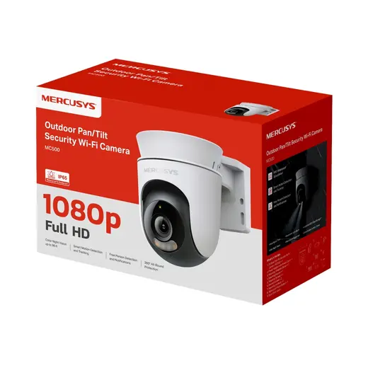 MERCUSYS 2MP PTZ Speed Dome 4MM Kablosuz Pan-Tilt IP Kamera MC500 görseli 1