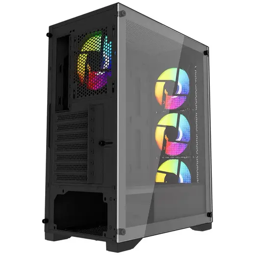 POWERBOOST 600W PB-PS7840B Gaming Mid-Tower PC Kasası görseli 4