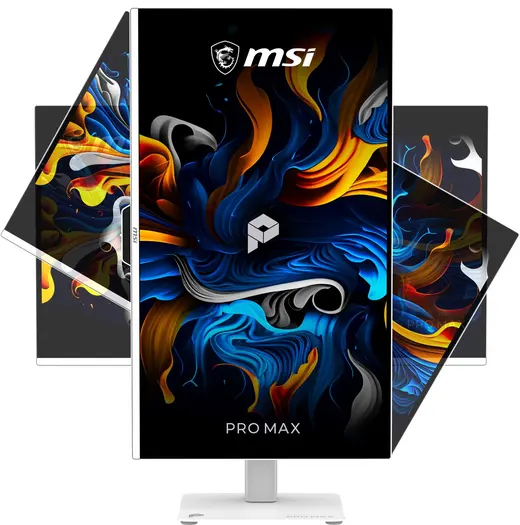 MSI 27" OLED PRO MAX 271UPXW12G 0.03MS 120HZ HDMI-DP Pivot Kurumsal Monitör 3840x160 Beyaz görseli 6