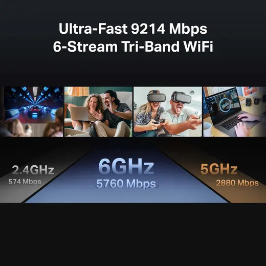 TP-LINK ARCHER BE550 BE9300 Üç Bantlı Wıfı7 Mesh Router görseli 4