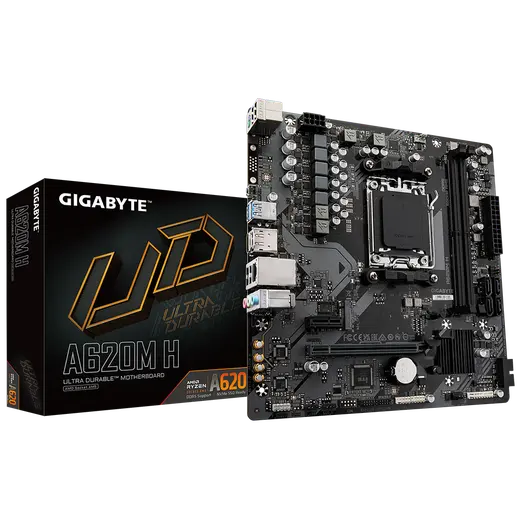 GIGABYTE A620M-H AM5 DDR5 SES GLAN DP/HDMI SATA3 USB3.2 mATX