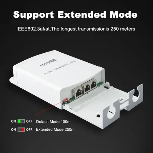 1 PoE Giriş- 2 PoE Çıkışlı PoE Extender (PoE Çoklayıcı) -Outdoor görseli 4