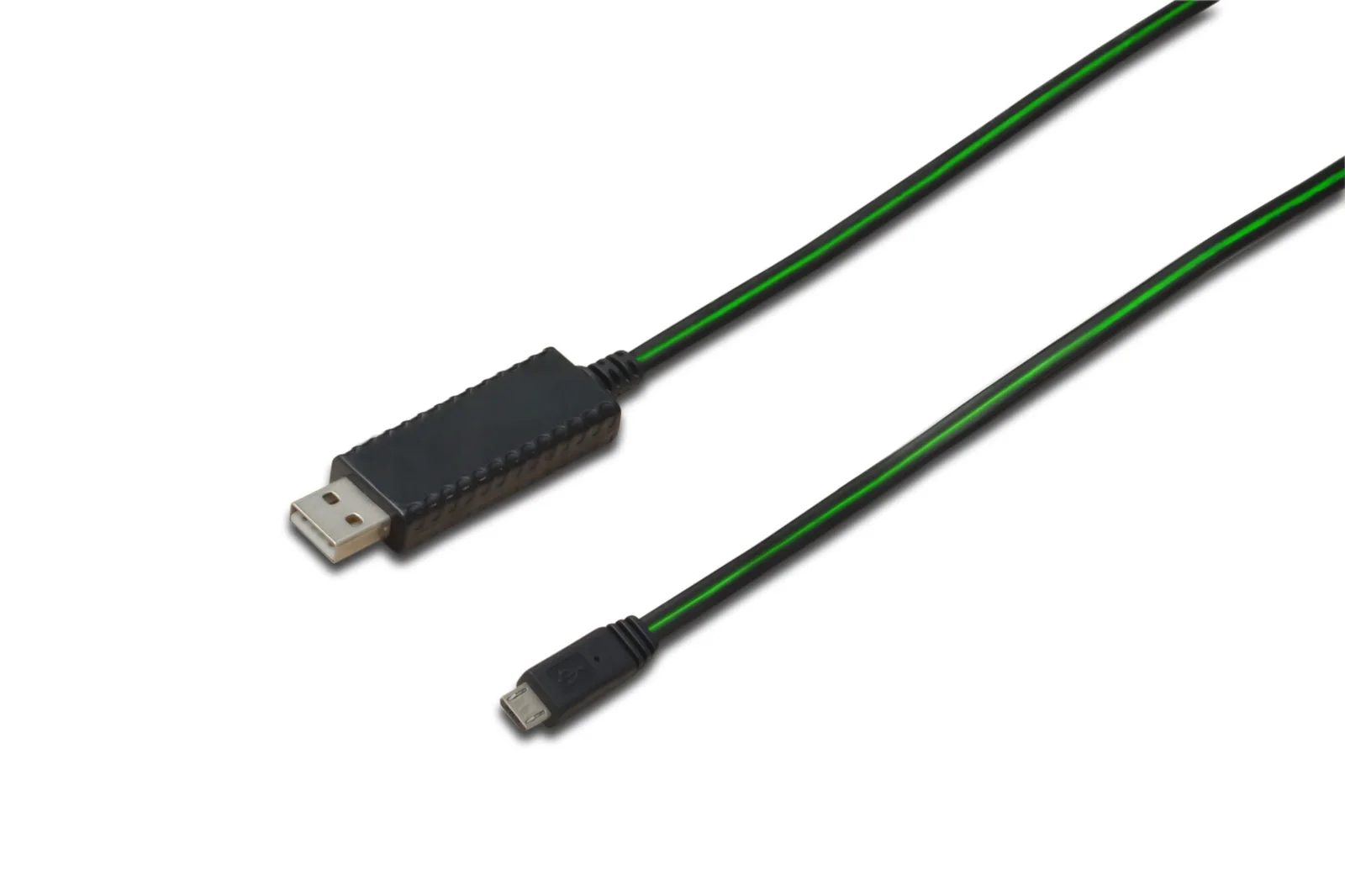 DIGITUS DB-300128-010-S Senkronizasyon ve Şarj için FLUX CONNECT Işıklı Kablo, USB A, erkek Micro USB B, erkek