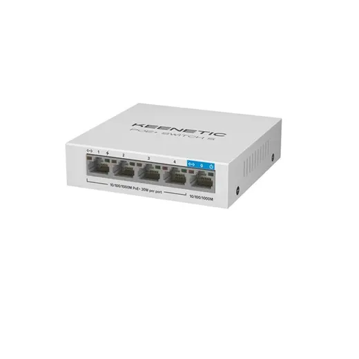 KEENETIC 5port-4port PoE 64w Gigabit Yönetilemez Switch KN-4610-01-EU görseli 3