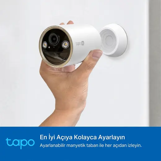 TP-LINK 8MP Bullet 3MM WIFI Kablosuz Pilli IP Kamera TAPO-C460 görseli 1