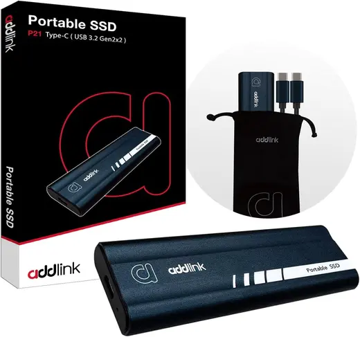 ADDLINK 1TB AD1TBP21B2K 2000-1950MB/s TYPEC SSD Harici Disk görseli 1