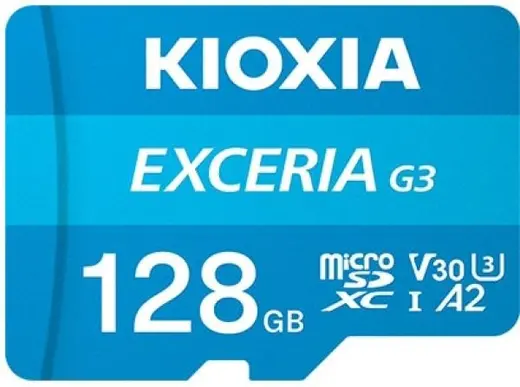128 GB KIOXIA EXCERIA G3 SDXC U1 V30 160MB/S CLASS 10 UHSI (LMEX3L128GG2)