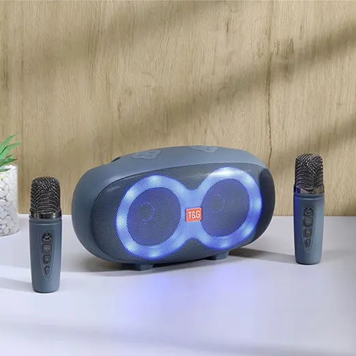 TG TG542DK USB/SD/FM/BLUETOOTH DESTEKLİ TAŞINABİLİR 2 EL MİKROFONLU LED IŞIKLI WIRELESS HOPARLÖR - SPEAKER görseli 5