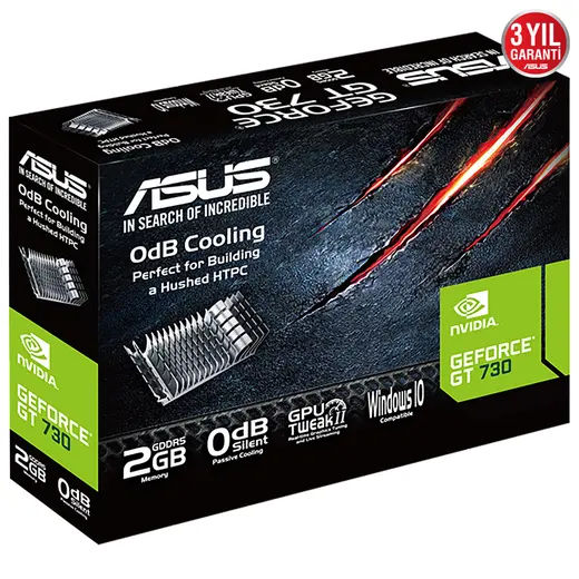 Asus GT730-SL-2GD5-BRK 2GB 64Bit DDR5 16X görseli 5