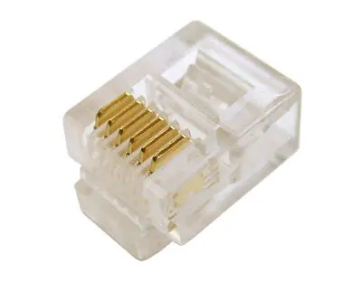 DIGITUS A-MO 6/6 SF Modüler Fiş, RJ12, 6P6C, Zırhsız (Unshielded), Yassı Kablo Tipi, Altın Kaplama Kalınlığı 0,6µ