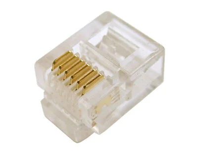 DIGITUS A-MO 6/6 SF Modüler Fiş, RJ12, 6P6C, Zırhsız (Unshielded), Yassı Kablo Tipi, Altın Kaplama Kalınlığı 0,6µ