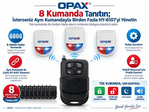 OPAX HY-6107-MC31 Kablolu Acil Çıkış Kapısı Alarm Sistemi Seti görseli 7