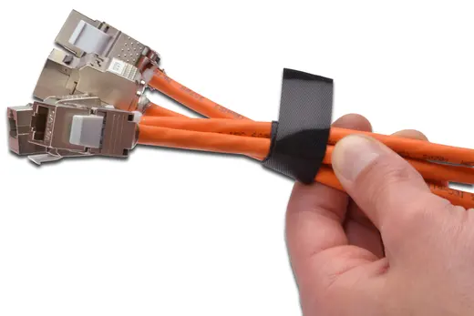 DIGITUS DN-CT-10M-20 Kablo Düzenleyici (Kablo Bağı) Cırt Cırtlı Bant 10 metre, Genişlik 20 mm, siyah renk görseli 3