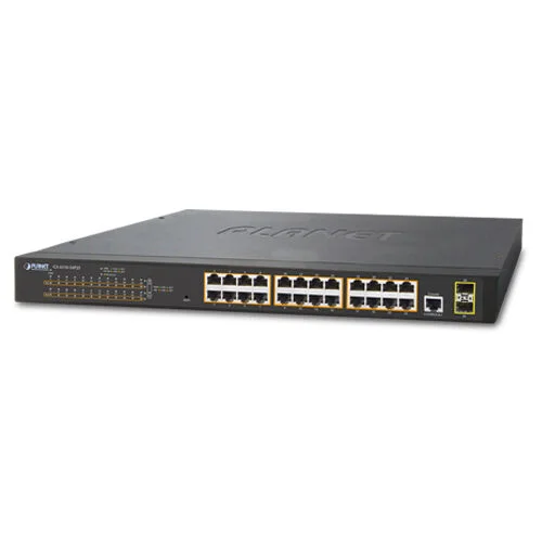 PLANET PL-GS-4210-24P2S Gigabit PoE Yönetilebilir Switch (Gigabit PoE Managed Switch) 24-Port 10/100/1000Base-T IEEE