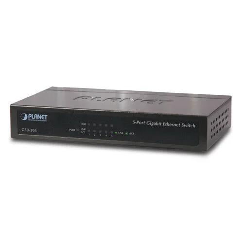 PLANET PL-GSD-503 Yönetilemeyen Switch (Unmanaged Switch) 5-Port 10/100/1000Base-T