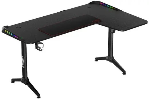 TWISTED Minds L Şekilli RGB Sağ Oyuncu Masası Siyah TM-Y-RB-RGB