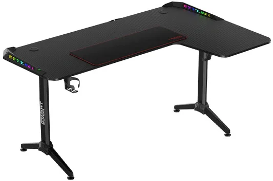 TWISTED Minds L Şekilli RGB Sağ Oyuncu Masası Siyah TM-Y-RB-RGB