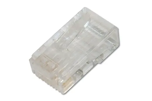 DIGITUS AK-219602 Yuvarlak Kablo Tipi için CAT 6 Modüler Konnektör, zırhsız/ekransız, kılavuz (guide plate) dahil