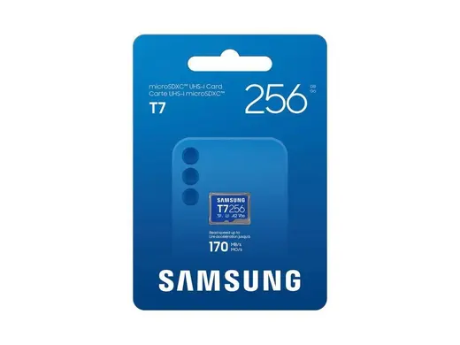 SAMSUNG 256GB PRO Plus T7 MB-MB256T/WW MicroSDXC Hafıza Kartı (Adaptörlü) görseli 1
