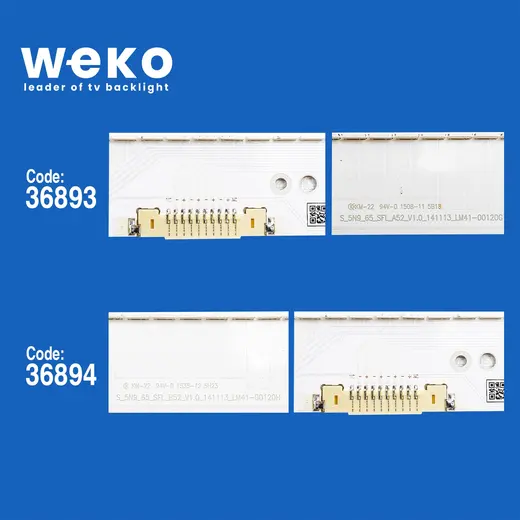 WKSET-6097 36893X2 36894X2 S_5N9_65_SFL_A52/B52 4 ADET LED BAR (52LED) alternatif görünüm