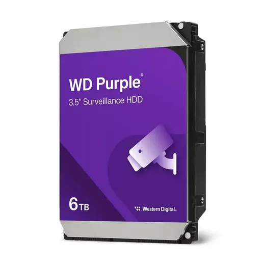 WD PURPLE 6 TB 256MB SATA3 180TB/Y 7/24 (WD64PURZ)