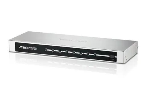 ATEN ATEN-VS0801H 8 Port HDMI Switch, 8 giriş - 1 çıkış, Infrared Uzaktan Kumanda Cihazı ile birlikte