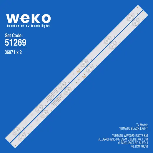 WKSET-6269 36971X2 JL.D24061235-017BS-M 2 ADET LED BAR