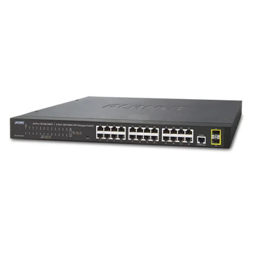 PLANET PL-GS-4210-24T2S Yönetilebilir Gigabit Switch (Managed Gigabit Switch) 24-port 10/100/1000Base-T 2