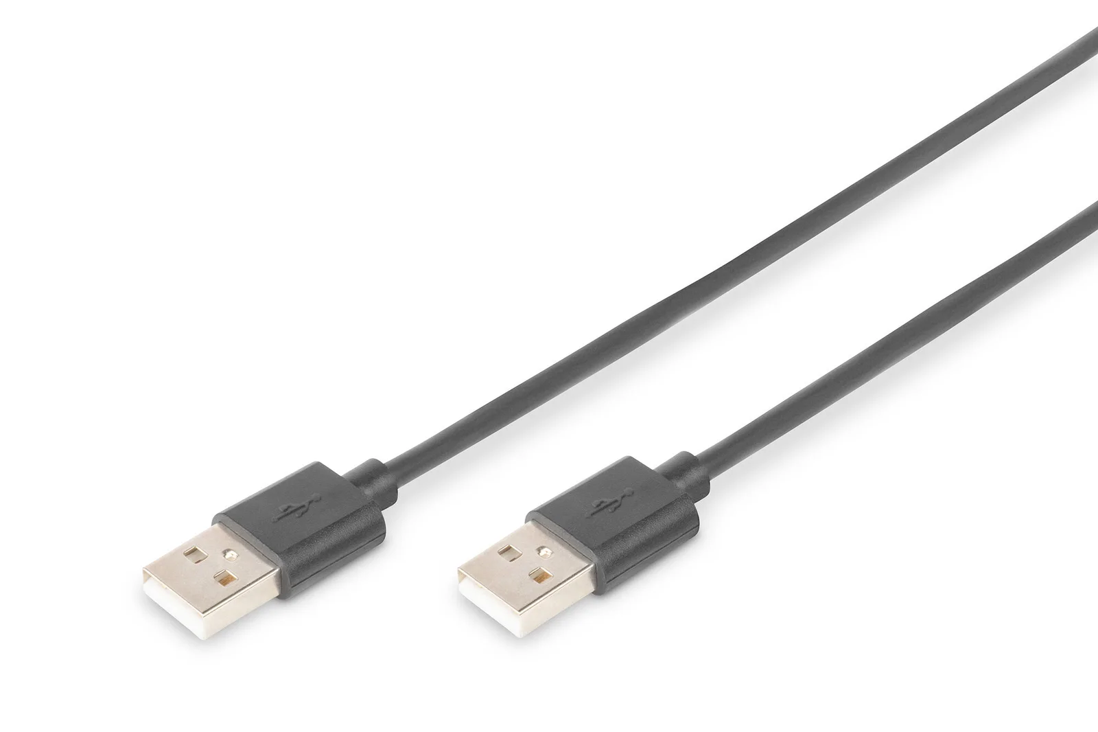 DIGITUS AK-300101-010-S USB 2.0 bağlantı kablosu, A tipi St/St 1 m, USB 2,0 uyumlu, siyah renk