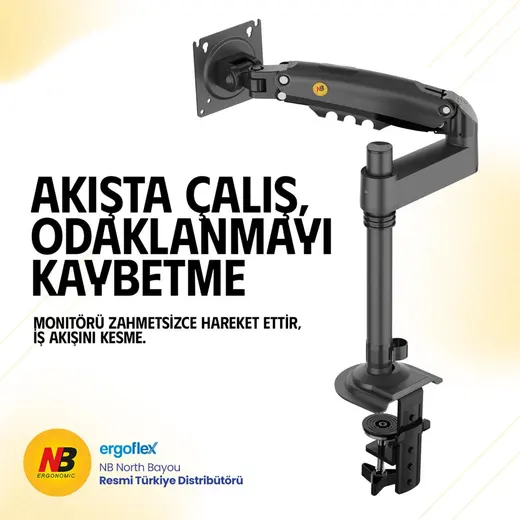 North Bayou H100 17-32 İnch Amortisörlü Monitör Standı görseli 7
