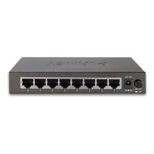 PLANET PL-GSD-803 Yönetilemeyen Switch (Unmanaged Switch) 8-Port 10/100/1000Base-T Harici güç adaptörü alternatif görünüm