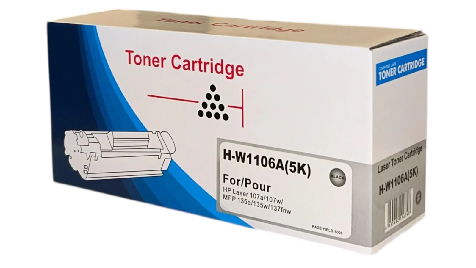 HP 106XL Muadil Yüksek Kapasite Toner W1106A LaserJet MFP 137fnw 107A 135A 5k.