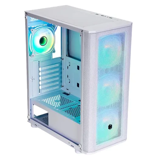 FRISBY CM-106 650W 80+ DOUBLE ARGB GAMING BEYAZ MESH KASA görseli 2