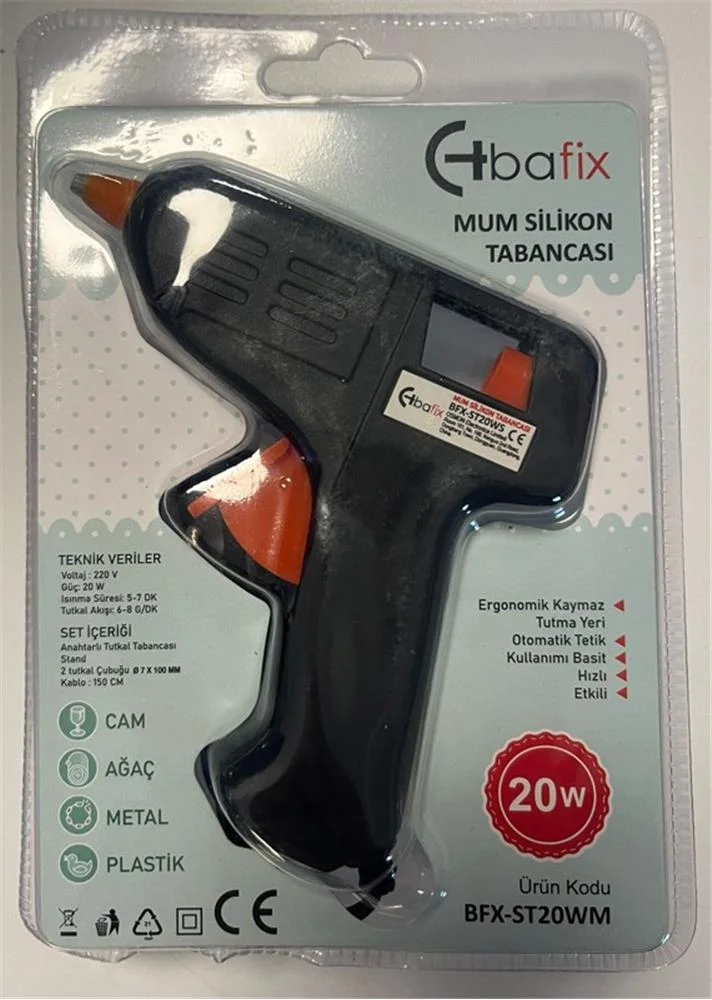 Bafix Mum Silikon Tabancası Siyah 20W