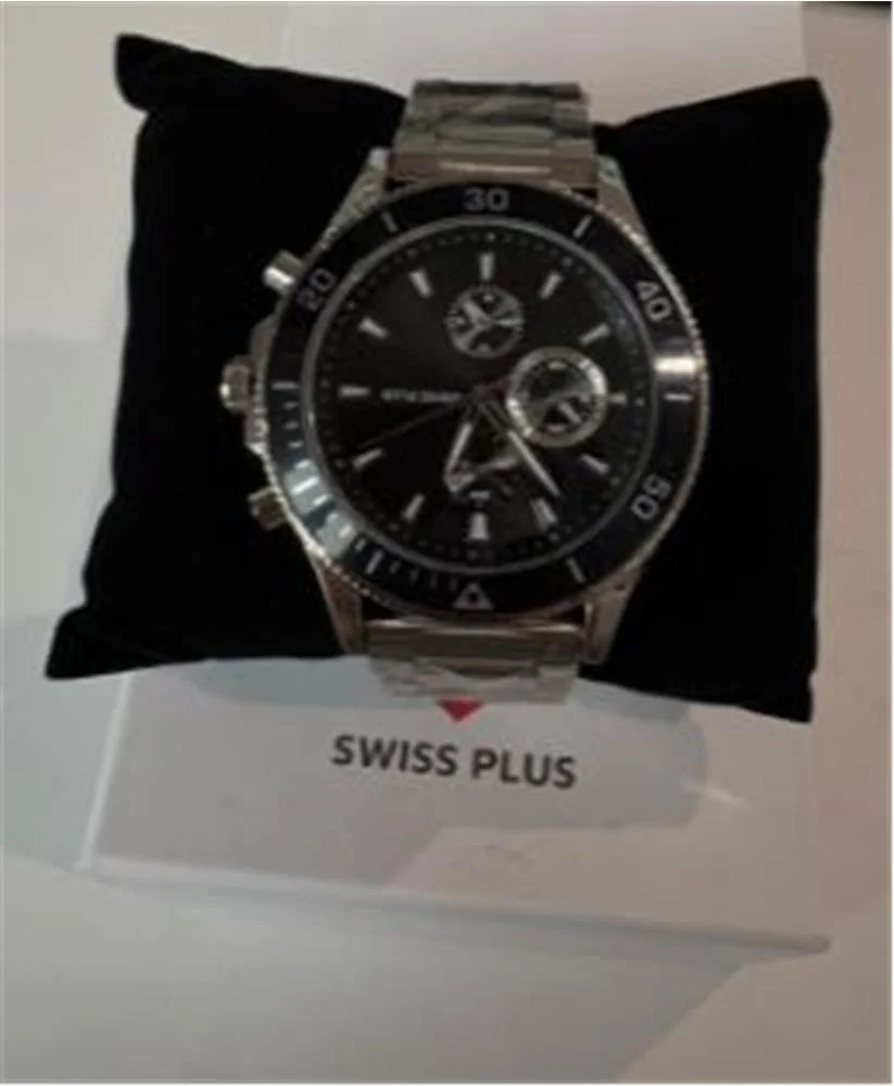 Swiss Plus Man Watch Basic Seri Model-7 ST3504AGS Lüx Black-Silver(Kol Saati)