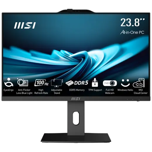 MSI AIO 23.8" CORE i5 14400-16GB DDR5 RAM-512GB NVME-FDOS / PRO AP242P 14M-649XEU görseli 5
