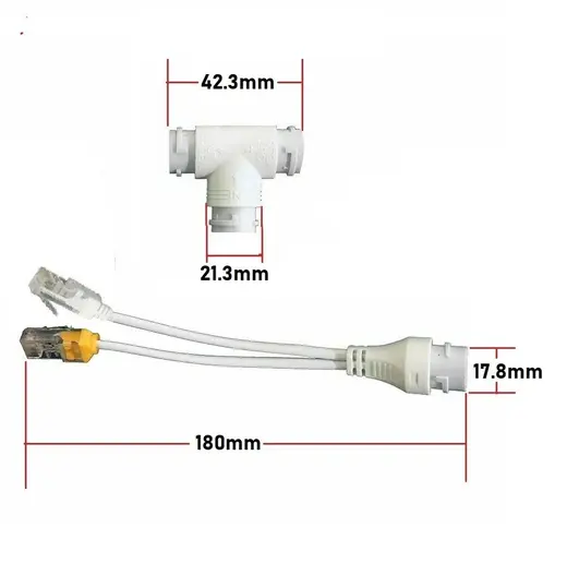 POE T ÇOKLAYICI 1 IN POE 2 POE OUT -POE EXTENDER INDOOR -POE T TİPİ JJ45 3 YOLLU alternatif görünüm