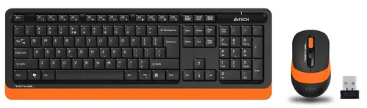 A4 TECH FG1010 USB KABLOSUZ Q MULTIMEDIA KLAVYE + MOUSE SET TURUNCU
