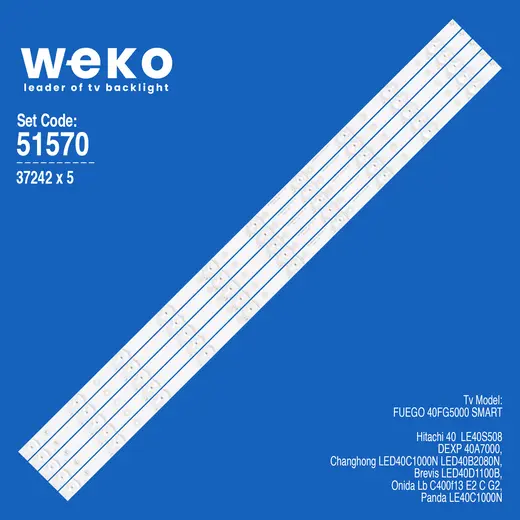 WKSET-6570 37242X5 RF-AB400E32-1001S-01 A7 5 ADET LED BAR