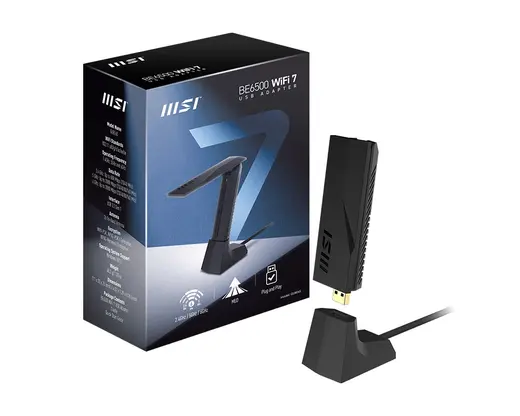 MSI BE6500 WIFI7 Kablosuz Usb Adaptör görseli 2