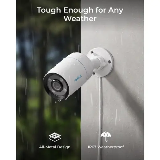 REOLINK 8MP Bullet 4mm Full Color IP Kamera PoE IP67 CX810 görseli 2